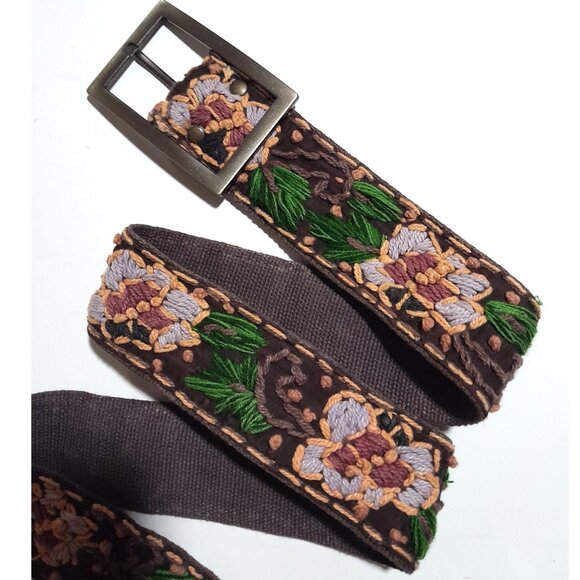 Accessories - Women's Hand Embroidered Belt Boho L/XL Multi Color India READ FULL DESCRIPTION